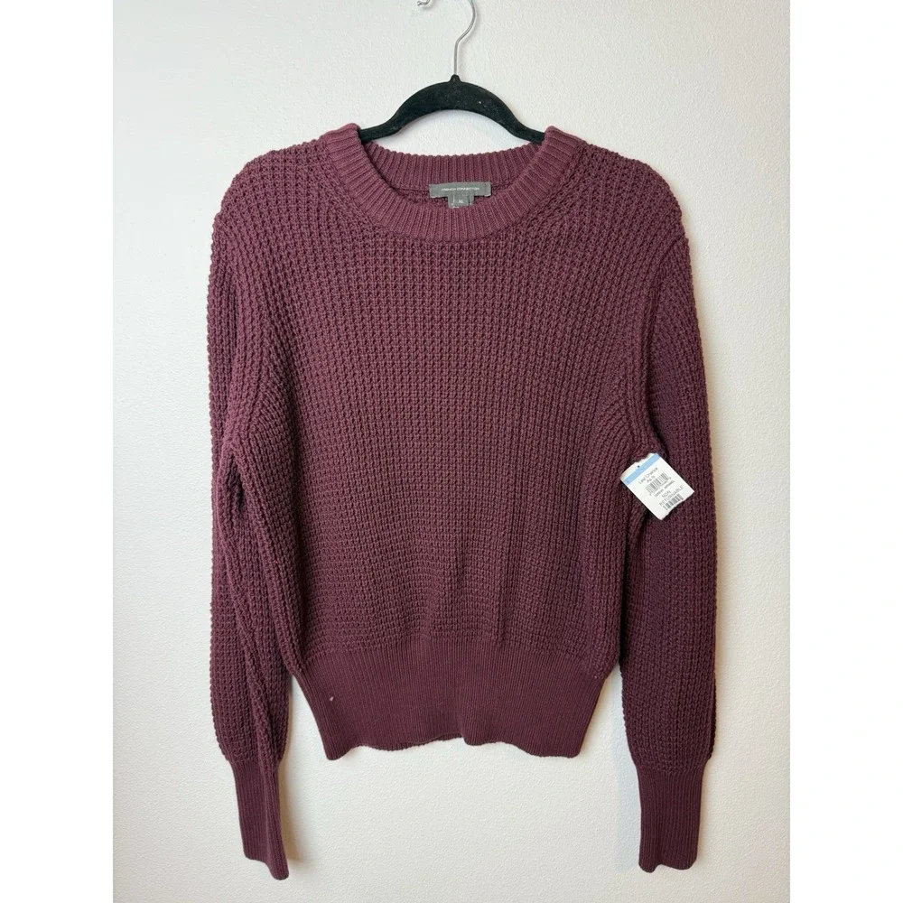 French‎ Connection Long Sleeve Crewneck Thick Sweater Maroon XL NWOT